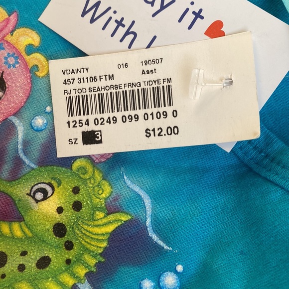 SAY IT WITH LOVE BABY GIRL MULTICOLOR T-SHIRT SIZE 3T - Picture 5 of 5